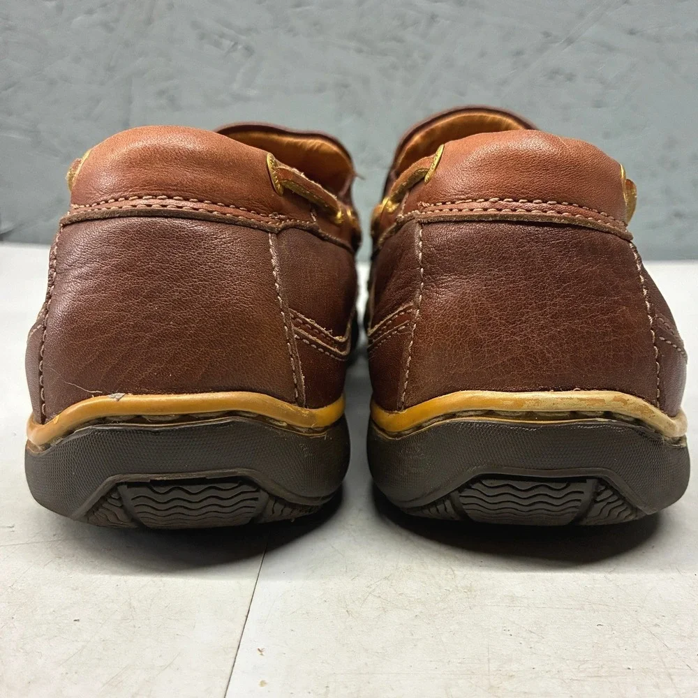 Tommy Bahama Rum Cay Slip On Loafers Mens 9.5 Brown Leather Driving Shoes Mocs
